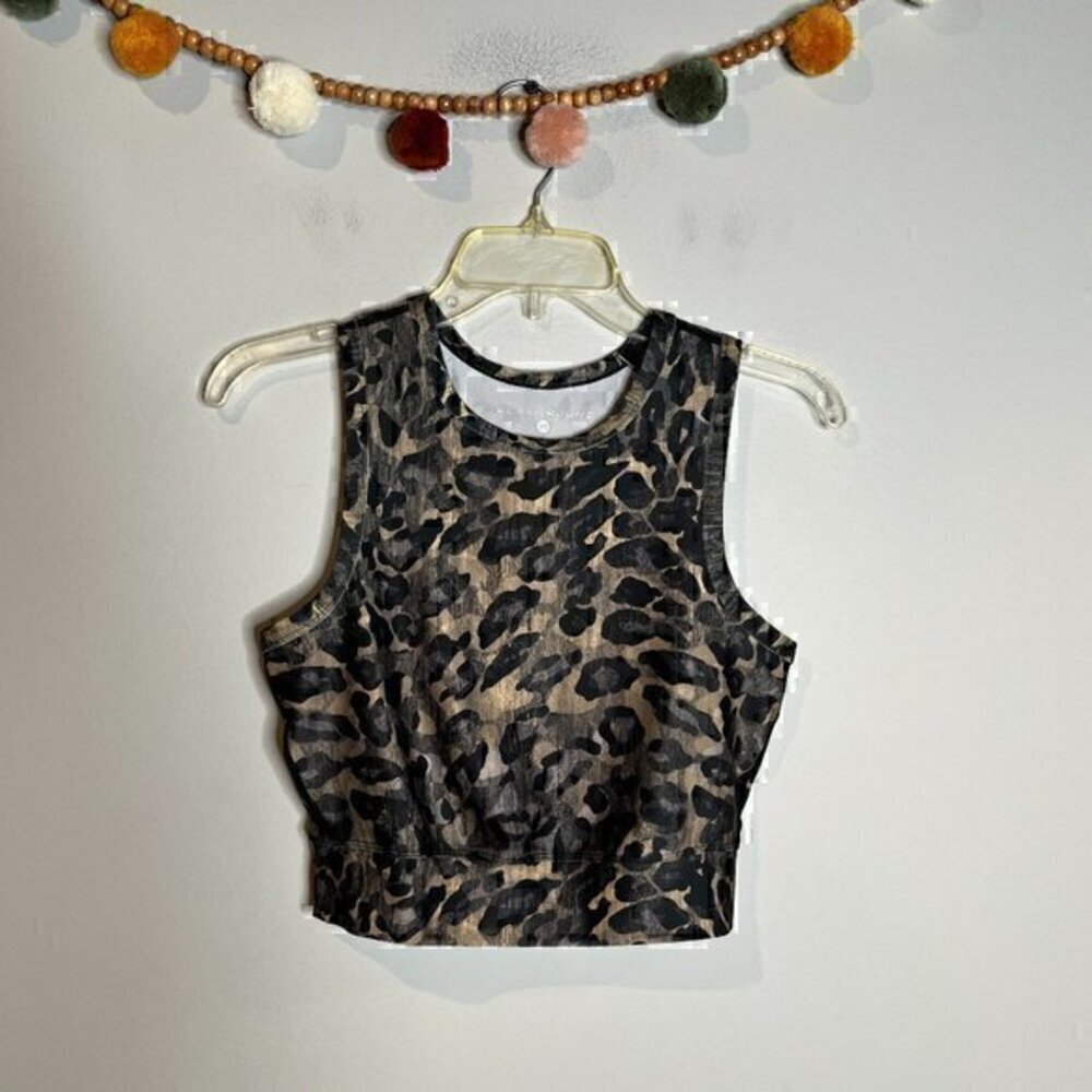 🔆 Playground patterned cropped workout tank